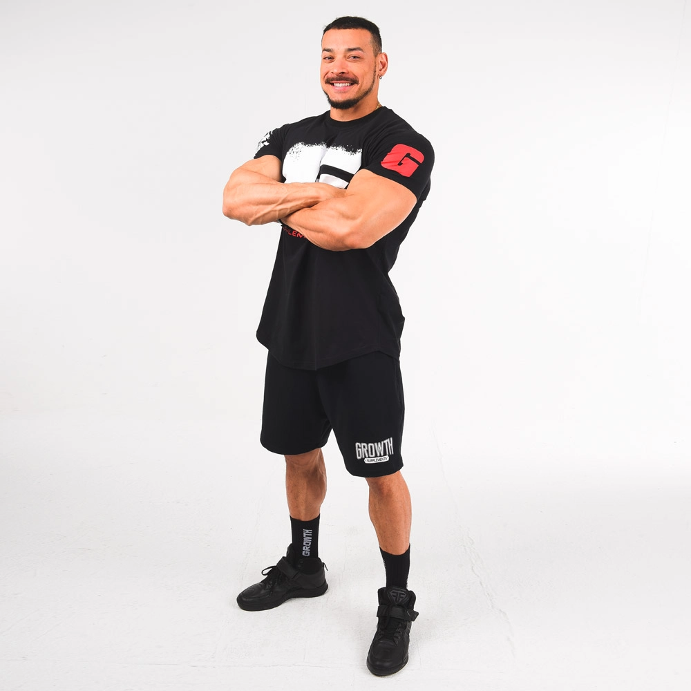 Camiseta Preta Dry Fit Team Growth