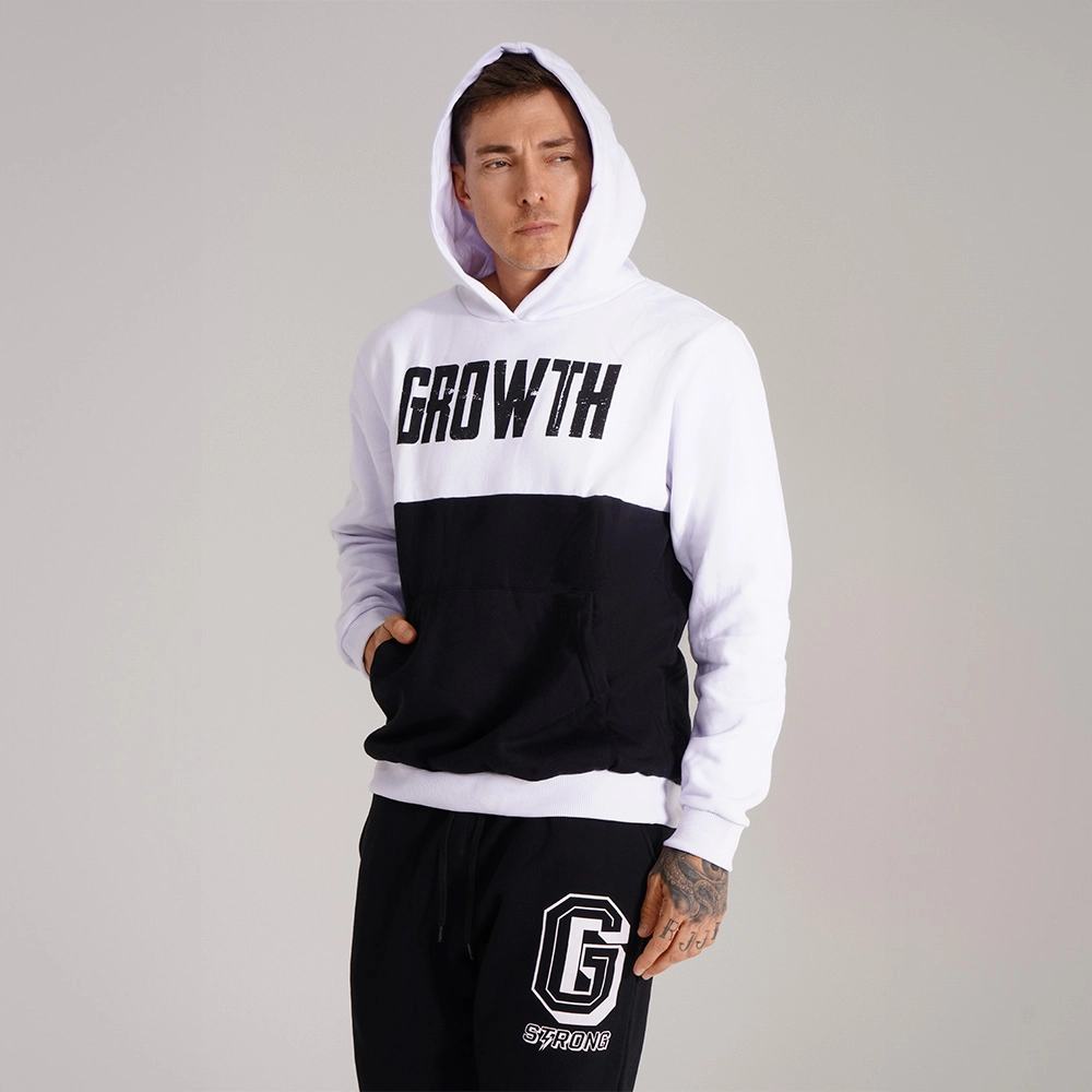 MOLETOM PREMIUM RECORTE BRANCO - GROWTH SUPPLEMENTS