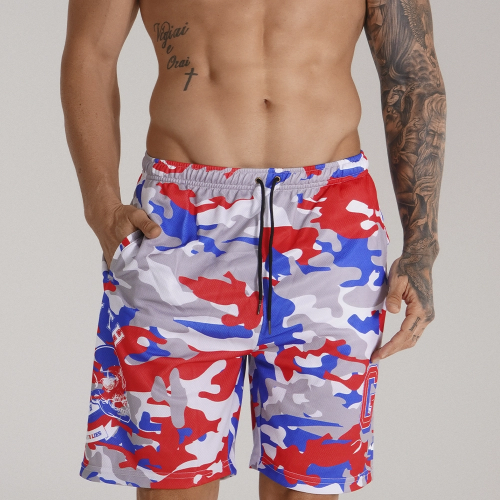 BERMUDÃO VERMELHO CAMUFLADO TEAM GROWTH - GROWTH SUPPLEMENTS