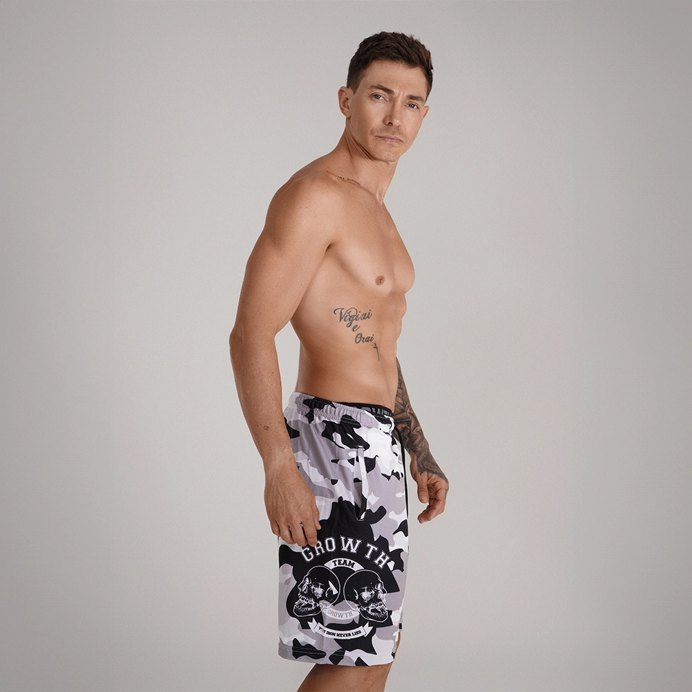 BERMUDÃO CINZA CAMUFLADO TEAM GROWTH - GROWTH SUPPLEMENTS