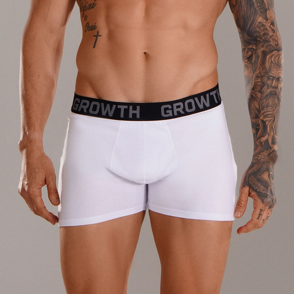 Cueca Boxer Branca Growth Premium