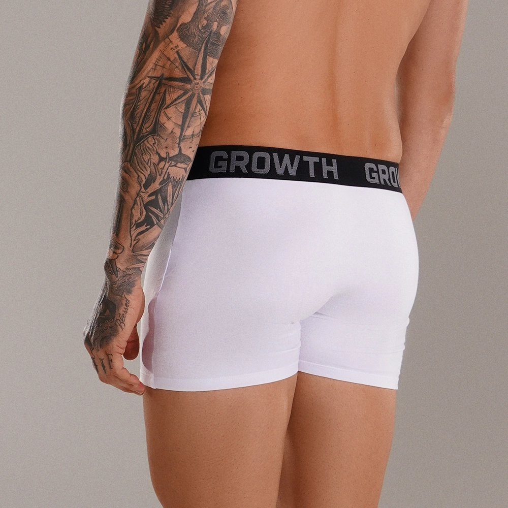 Cueca Boxer Branca Growth Premium