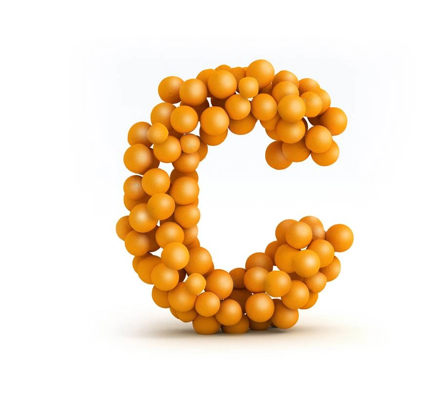 GROWTH SUPPLEMENTS - IMAGEM ILUSTRATIVA DA LETRA C NA COR LARANJA