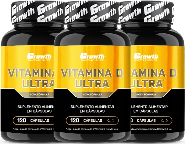 GROWTH SUPPLEMENTS - Imagem ilustrativa embalagem vitamina D ultra