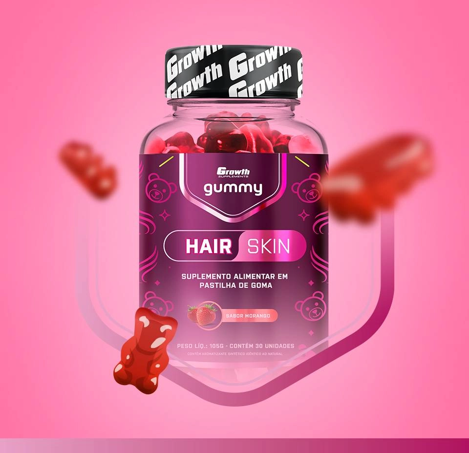 Gummy Hair & Skin - saúde para cabelos e pele