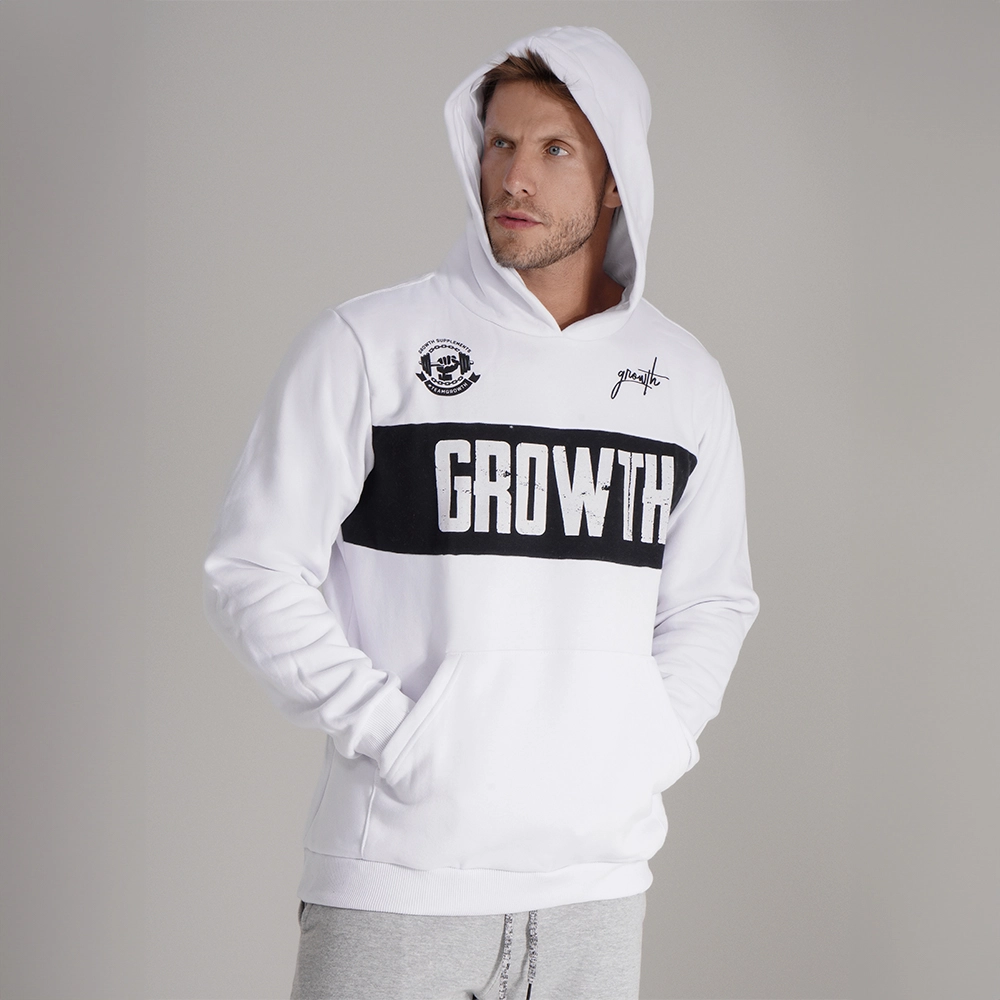 MOLETOM BRANCO PREMIUM CAN T STOP - GROWTH SUPPLEMENTS