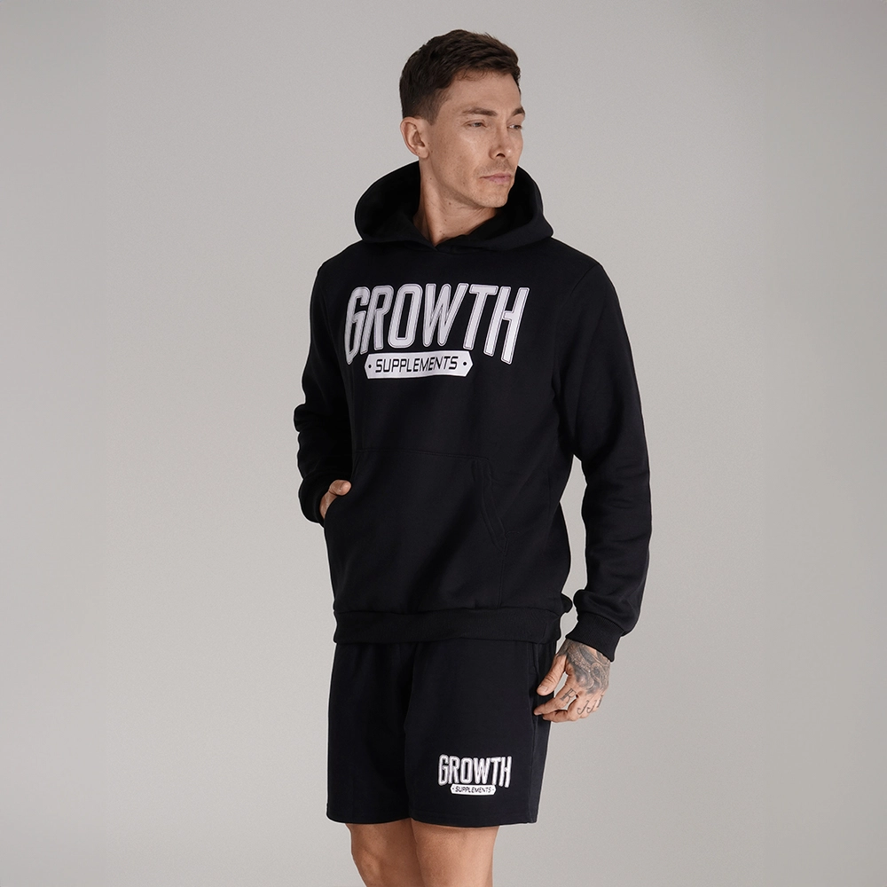 Moletom Preto Growth Caixa Alta