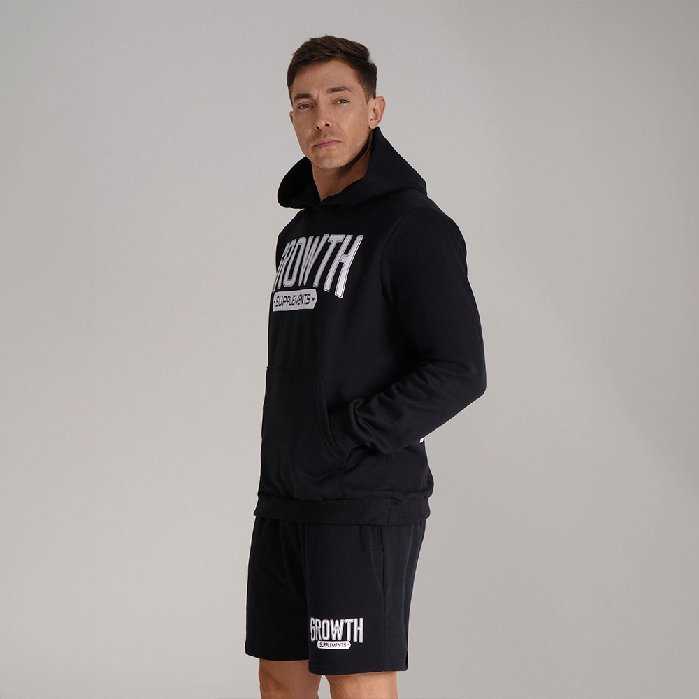 Moletom Preto Growth Caixa Alta