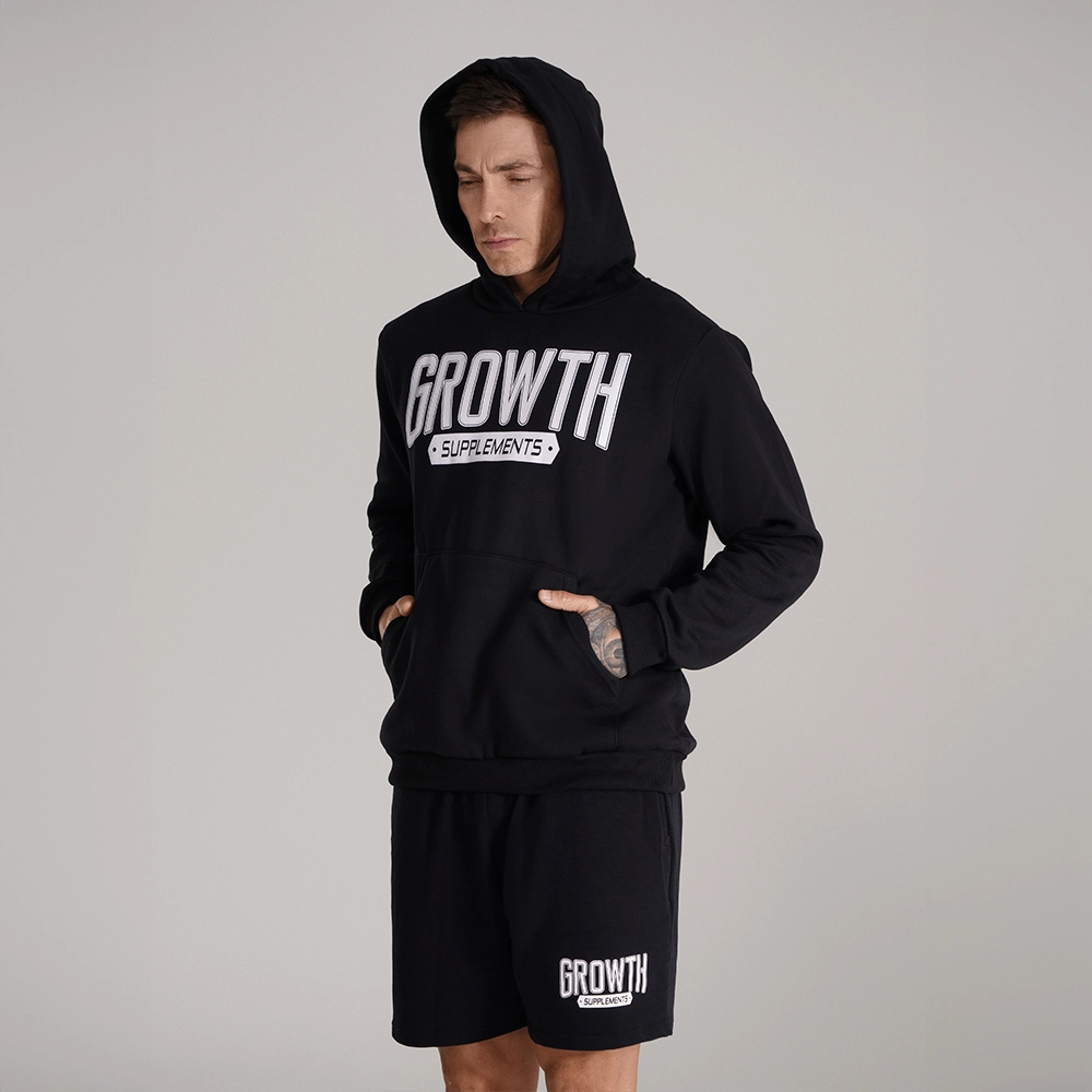 Moletom Preto Growth Caixa Alta