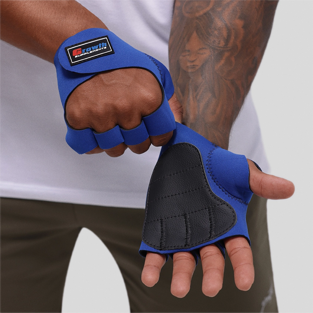 LUVA DE TREINO AZUL GROWTH (PAR) - GROWTH SUPPLEMENTS