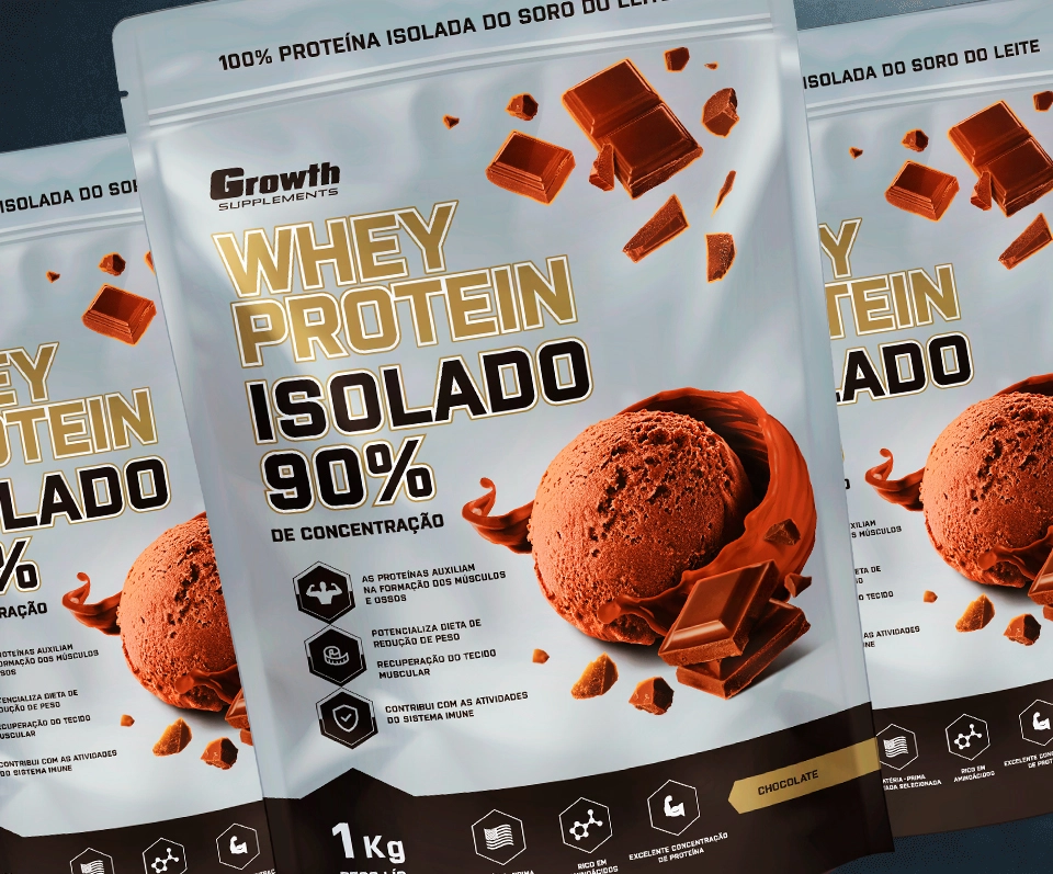 Whey Protein Isolado Chocolate Growth Supplements