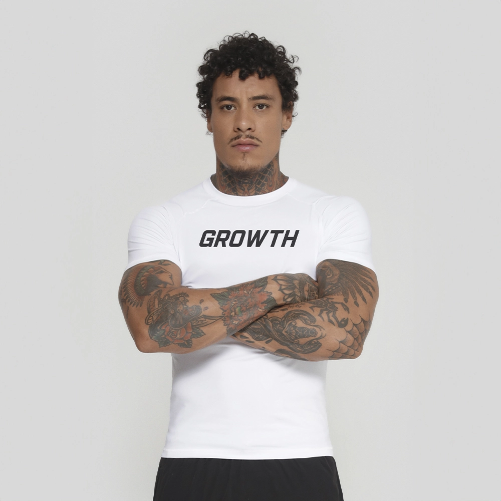 CAMISETA BRANCA TÉRMICA SEGUNDA PELE GROWTH - GROWTH SUPPLEMENTS