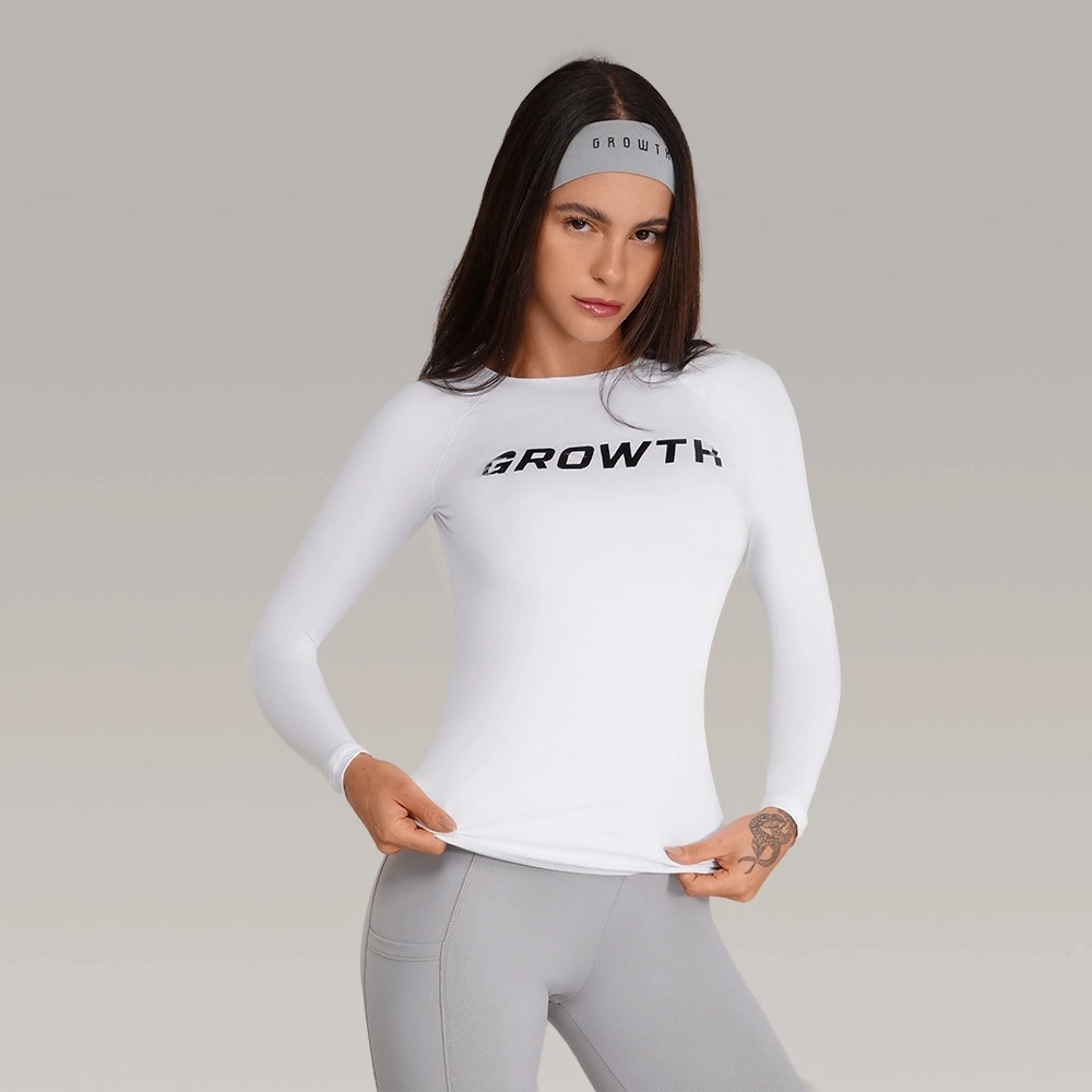 CAMISETA BRANCA MANGA LONGA TÉRMICA SEGUNDA PELE GROWTH - GROWTH SUPPLEMENTS