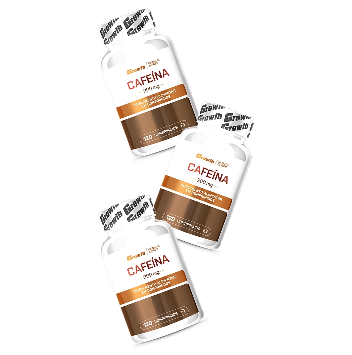 Growth Supplements - Embalagens Cafeína 200 mg 120comp
