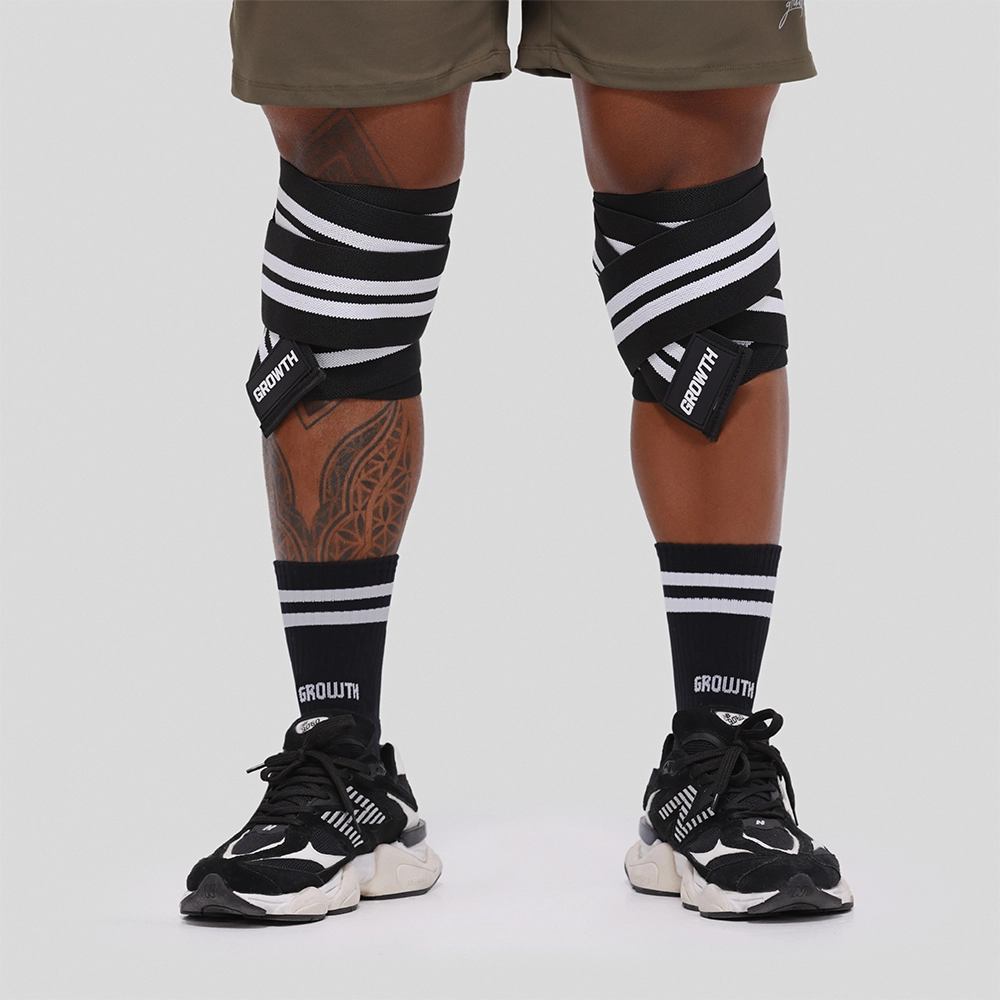 Faixa De Joelho Preta Growth (Par)