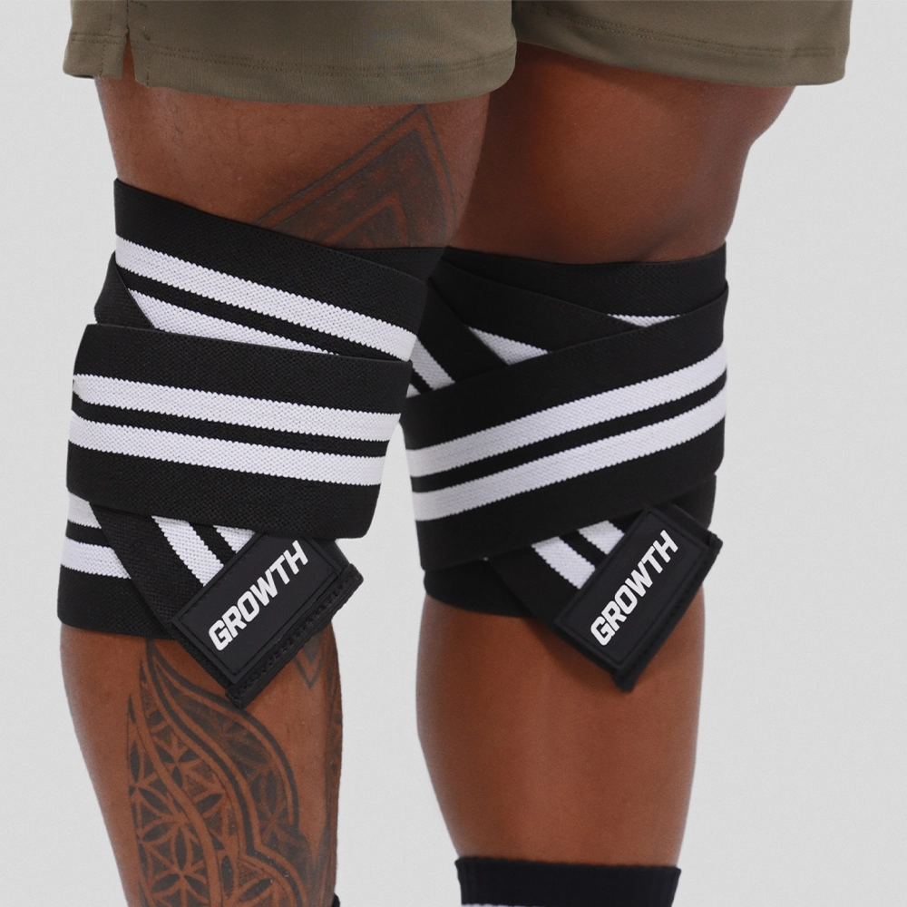 Faixa De Joelho Preta Growth (Par)
