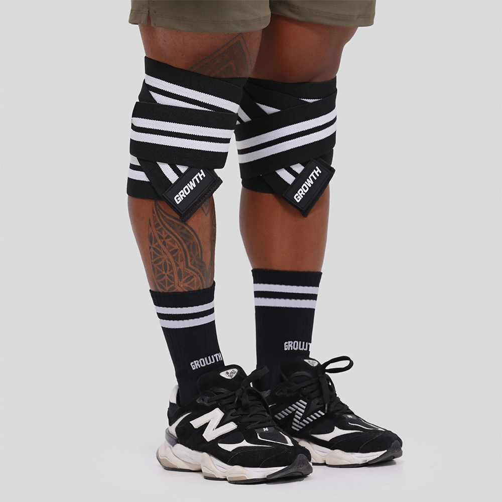 Faixa De Joelho Preta Growth (Par)