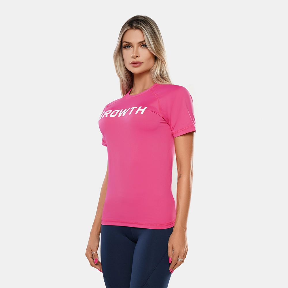 Camiseta Rosa Termica Segunda Pele Growth