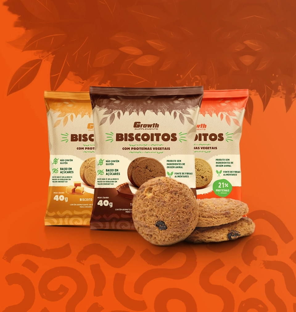 Biscoitos com Proteínas Vegetais é na Growth Supplements