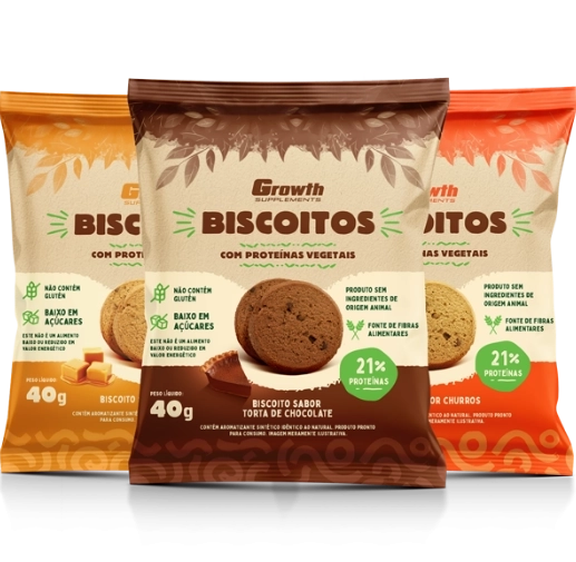Foto do produto BISCOITOS COM PROTEÍNAS VEGETAIS