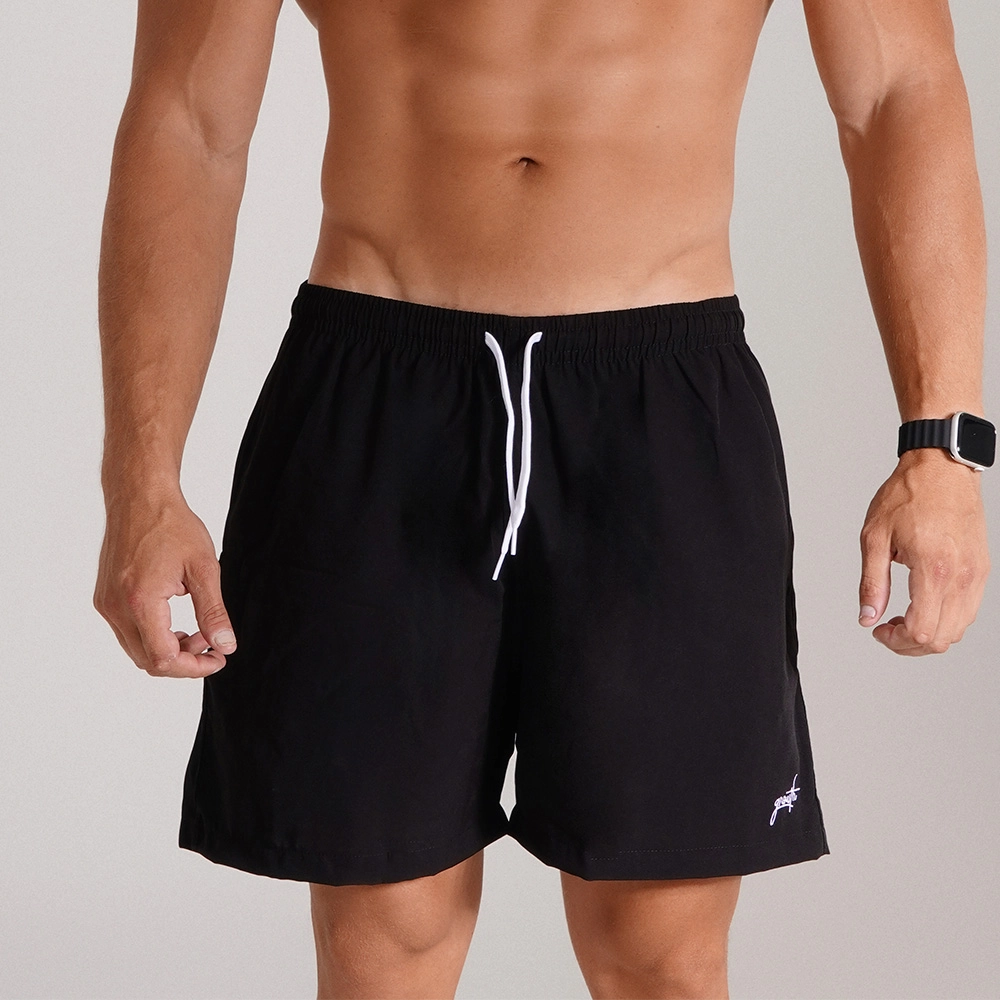Short Banho Growth Manuscrito Preto