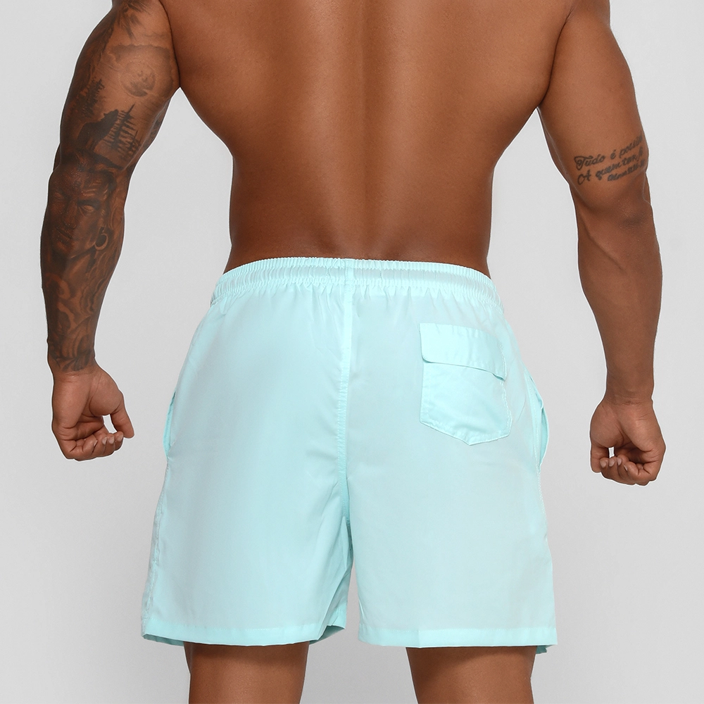 Short Banho Growth Manuscrito Azul Turquesa