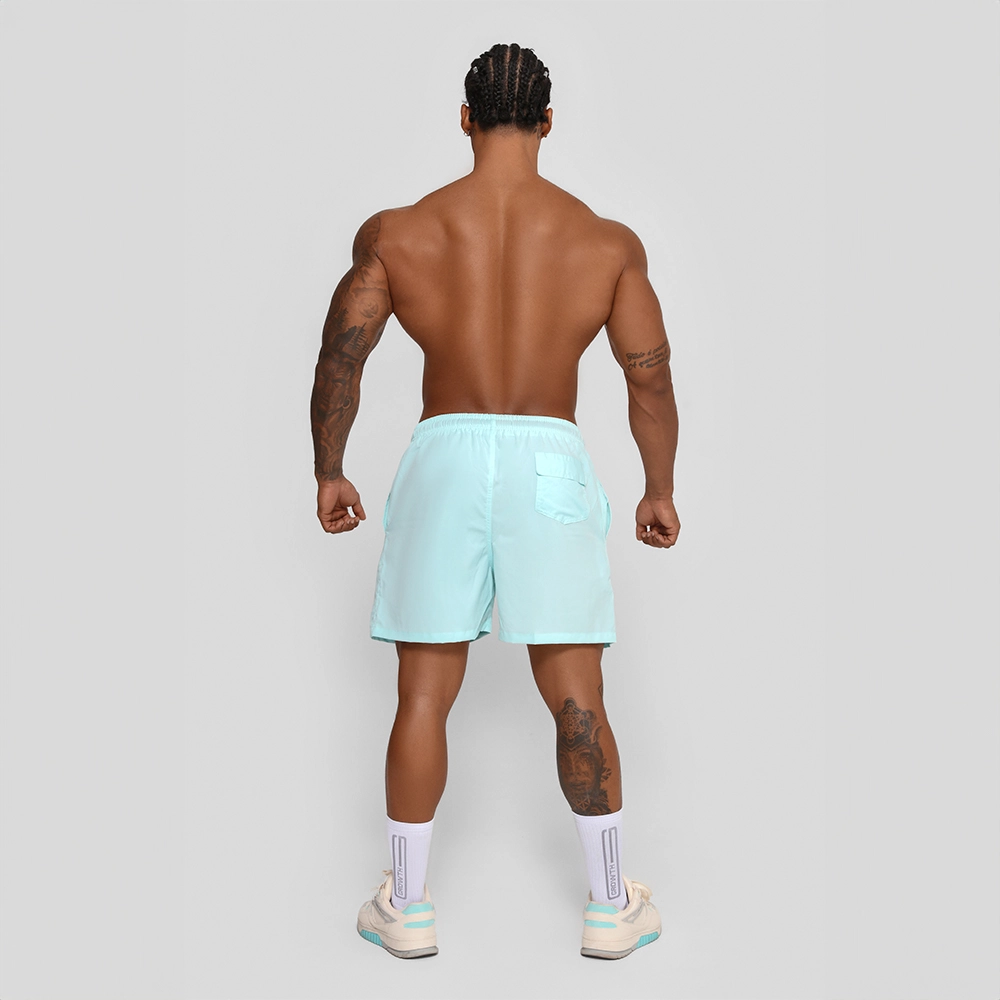 Short Banho Growth Manuscrito Azul Turquesa