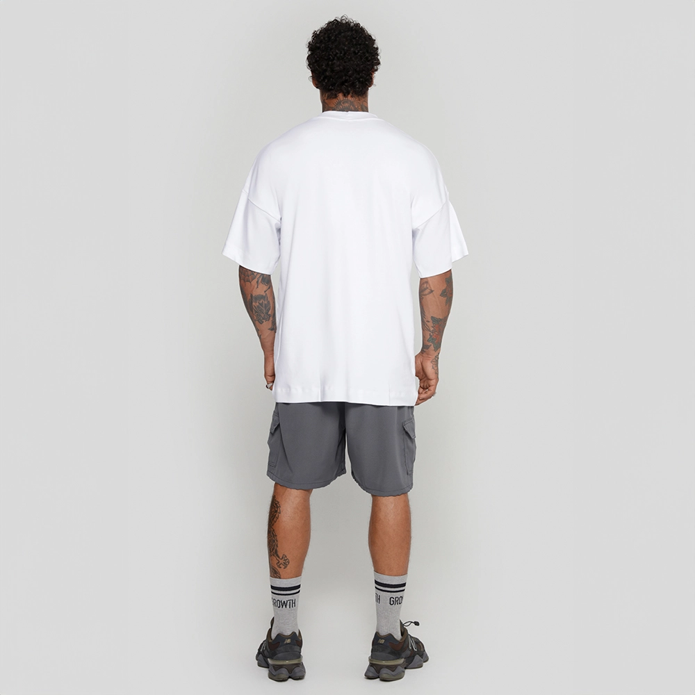 Camiseta Growth Oversized Manuscrito Branco