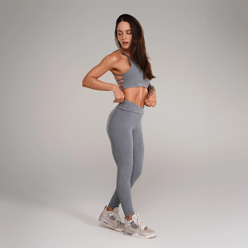 LEGGING GROWTH NING CINZA MESCLA CLARO - GROWTH SUPPLEMENTS