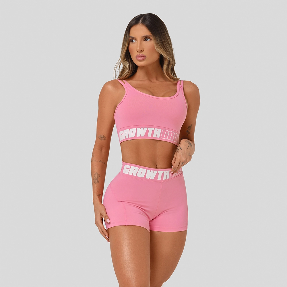 Short Rosa Claro Ad Recorte Logo Growth