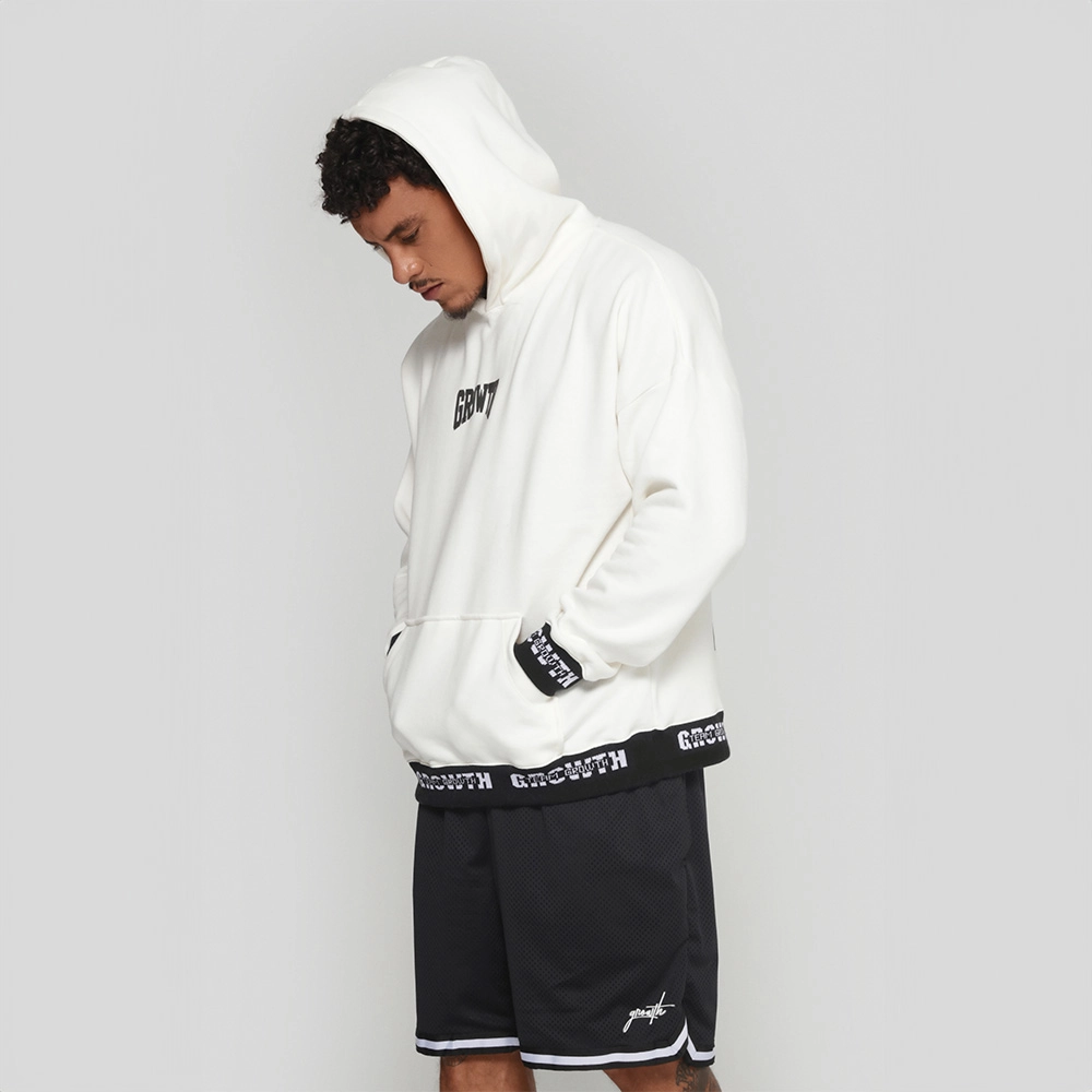 BLUSÃO MOLETOM GROWTH OFF WHITE OVERSIZED WORLDWIDE   - GROWTH SUPPLEMENTS
