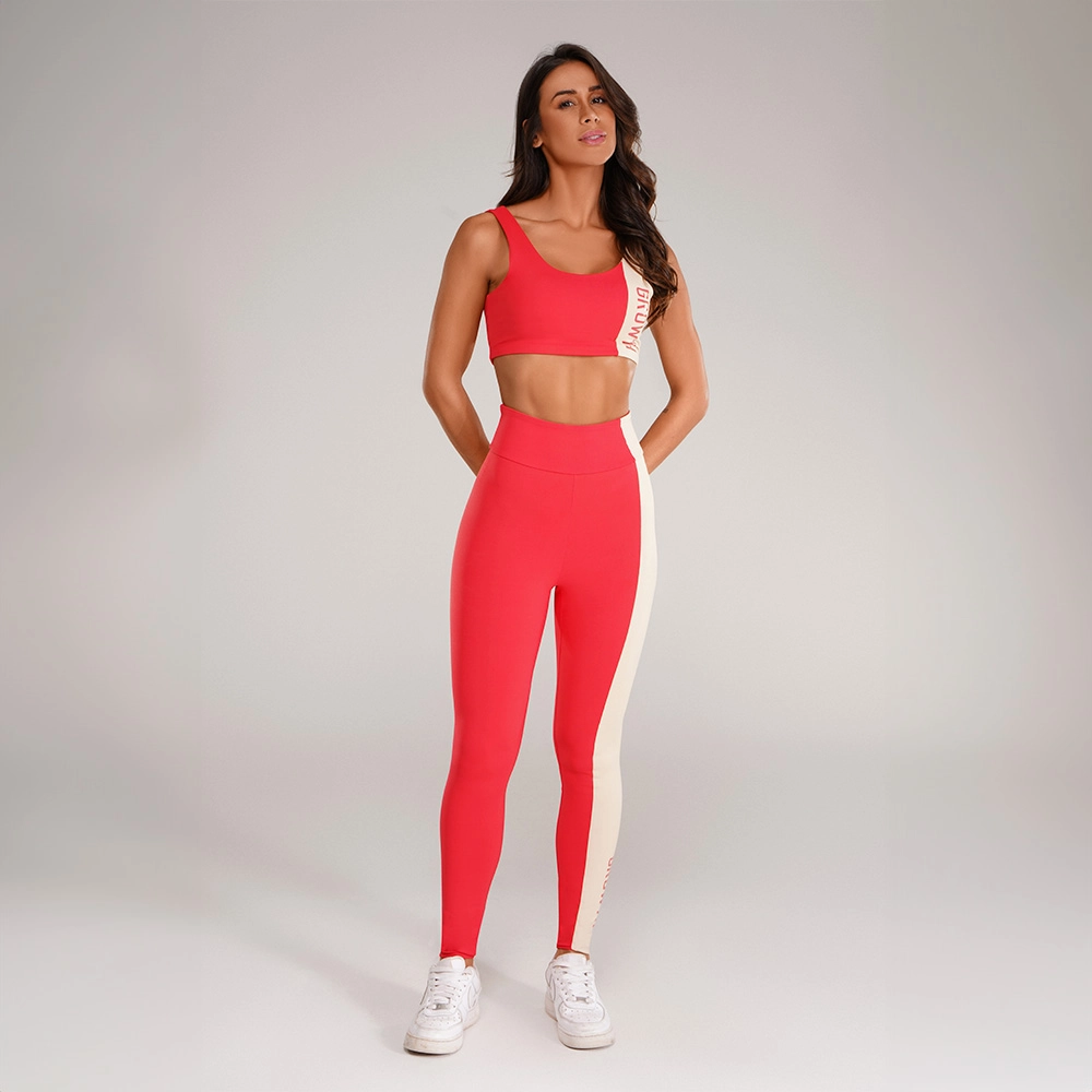 Legging Bicolor Growth Vermelho
