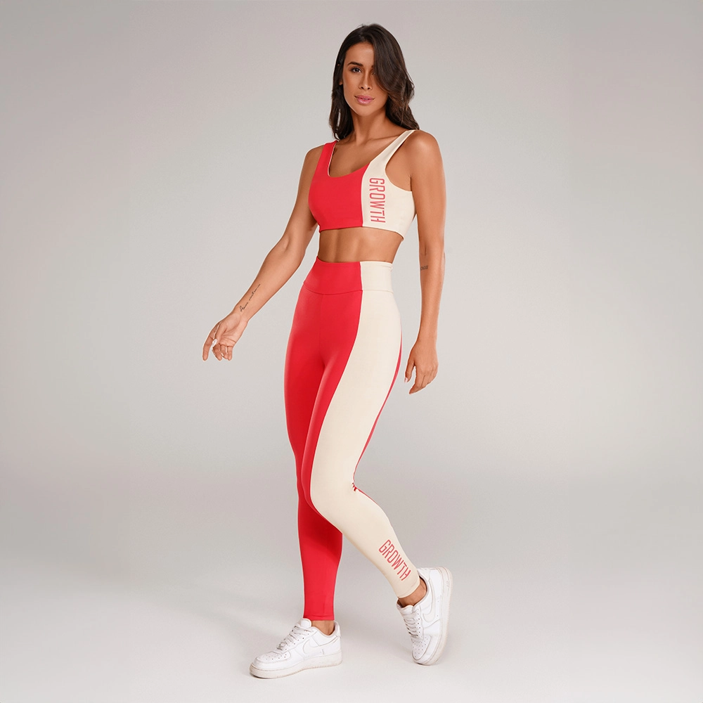 Legging Bicolor Growth Vermelho