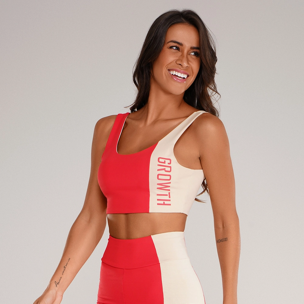 Top Bicolor Growth Vermelho