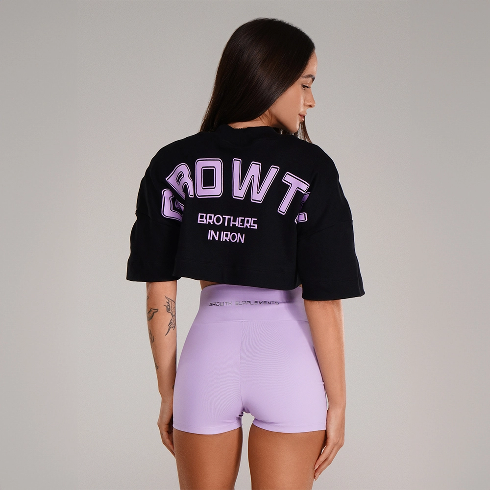 CROPPED GROWTH OVERSIZED PRETO COM LILÁS - GROWTH SUPPLEMENTS