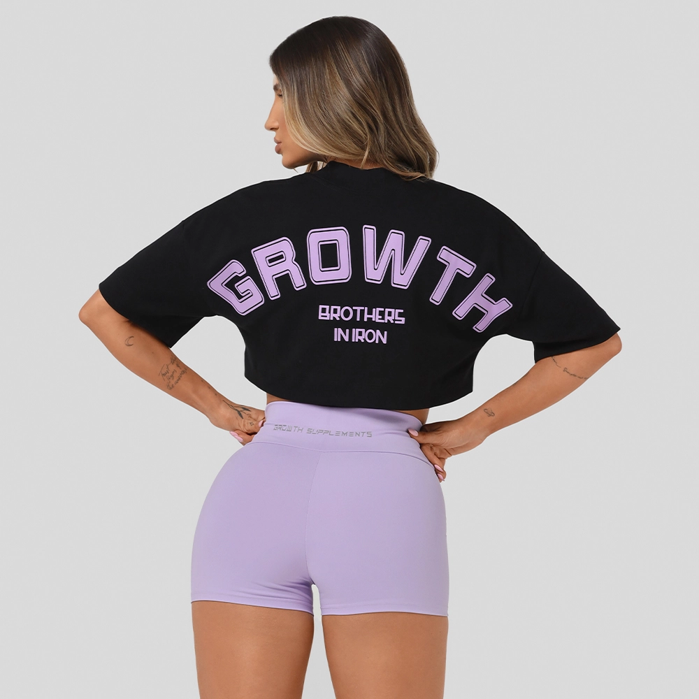 CROPPED GROWTH OVERSIZED PRETO COM LILÁS - GROWTH SUPPLEMENTS