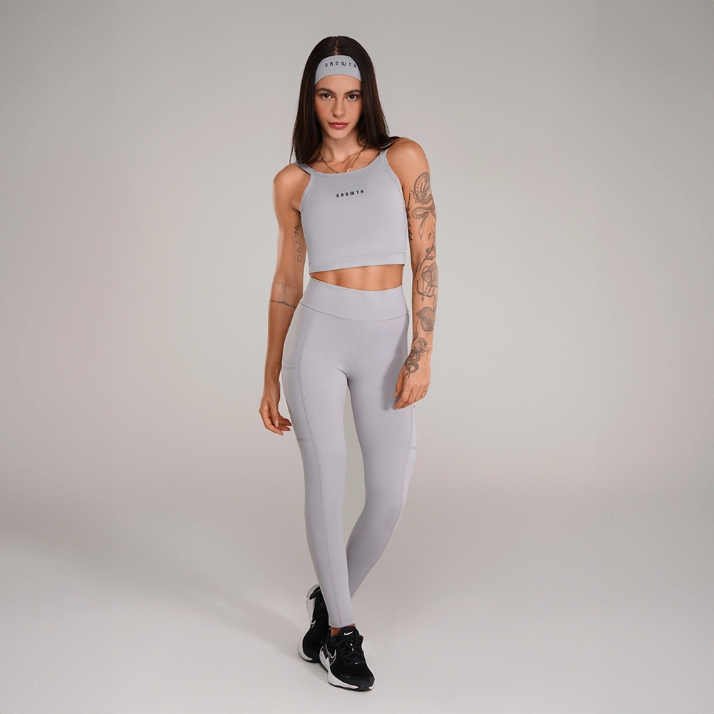 LEGGING GROWTH BEAUT CINZA GLITTER -  GROWTH SUPPLEMENTS