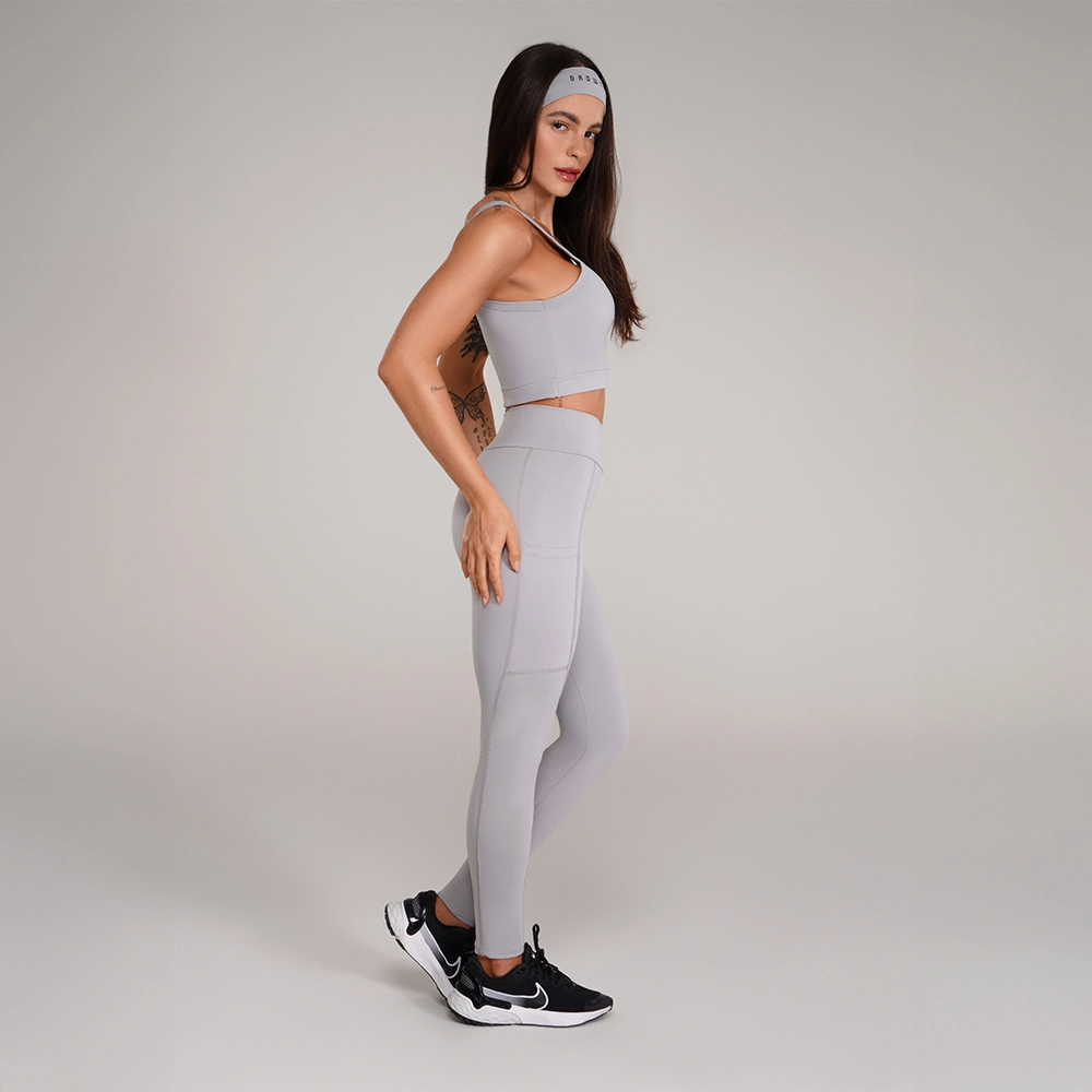 LEGGING GROWTH BEAUT CINZA GLITTER -  GROWTH SUPPLEMENTS