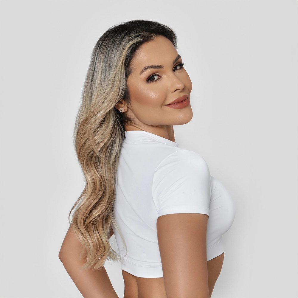 Cropped Sense Manuscrito Branco