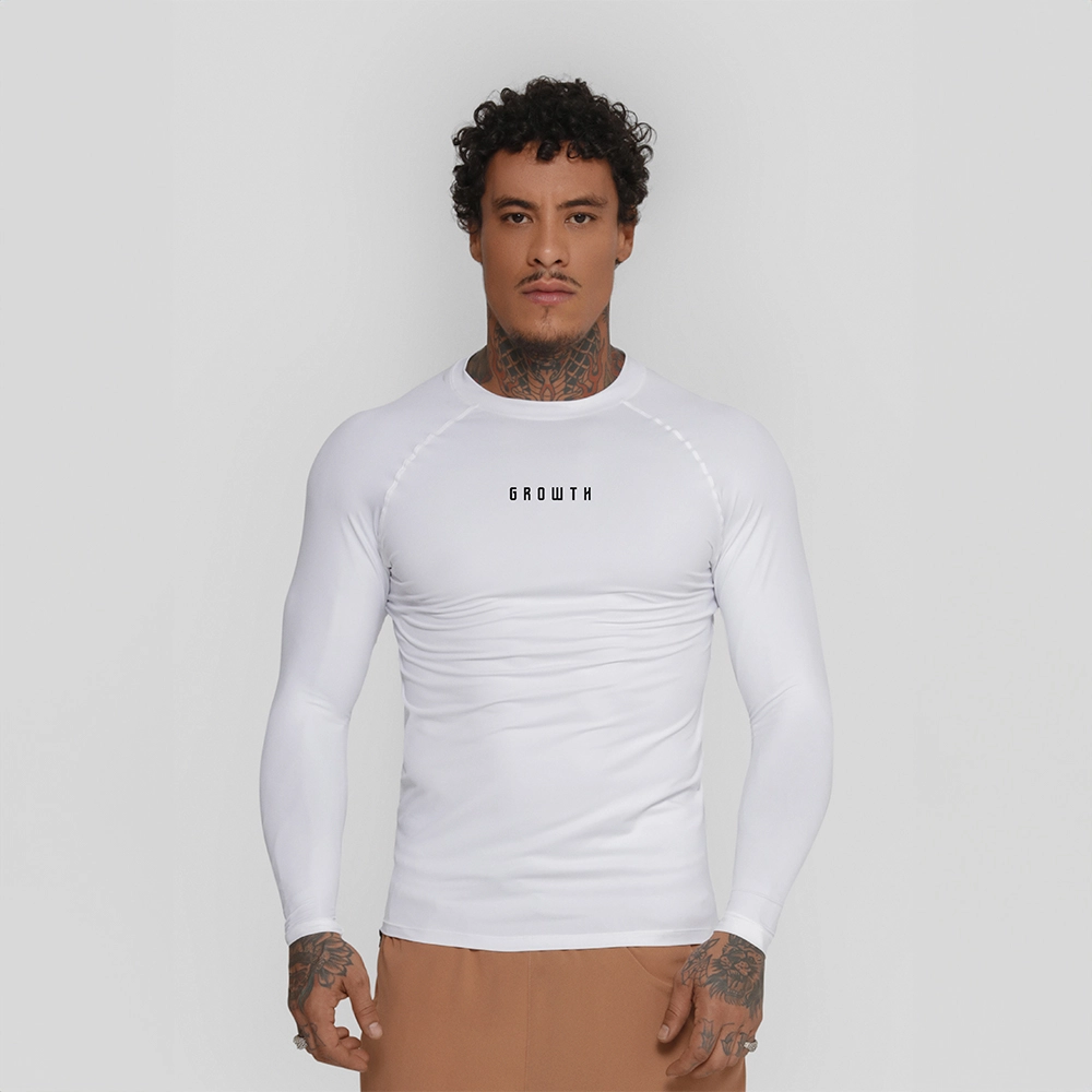 CAMISETA BRANCA MANGA LONGA TÉRMICA SEGUNDA PELE GROWTH UNDER - GROWTH SUPPLEMENTS