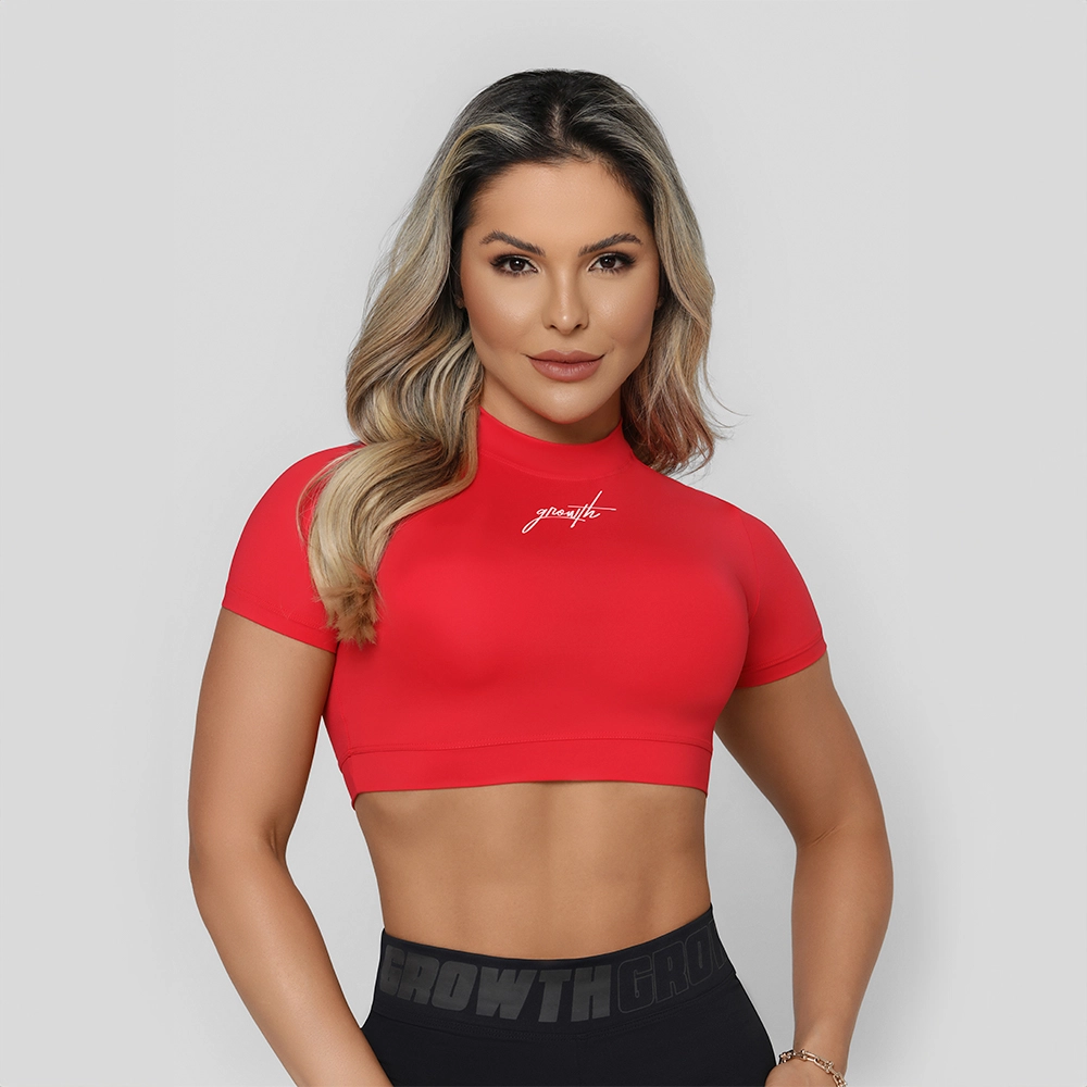 CROPPED SENSE MANUSCRITO VERMELHO CORAL - GROWTH SUPPLEMENTS