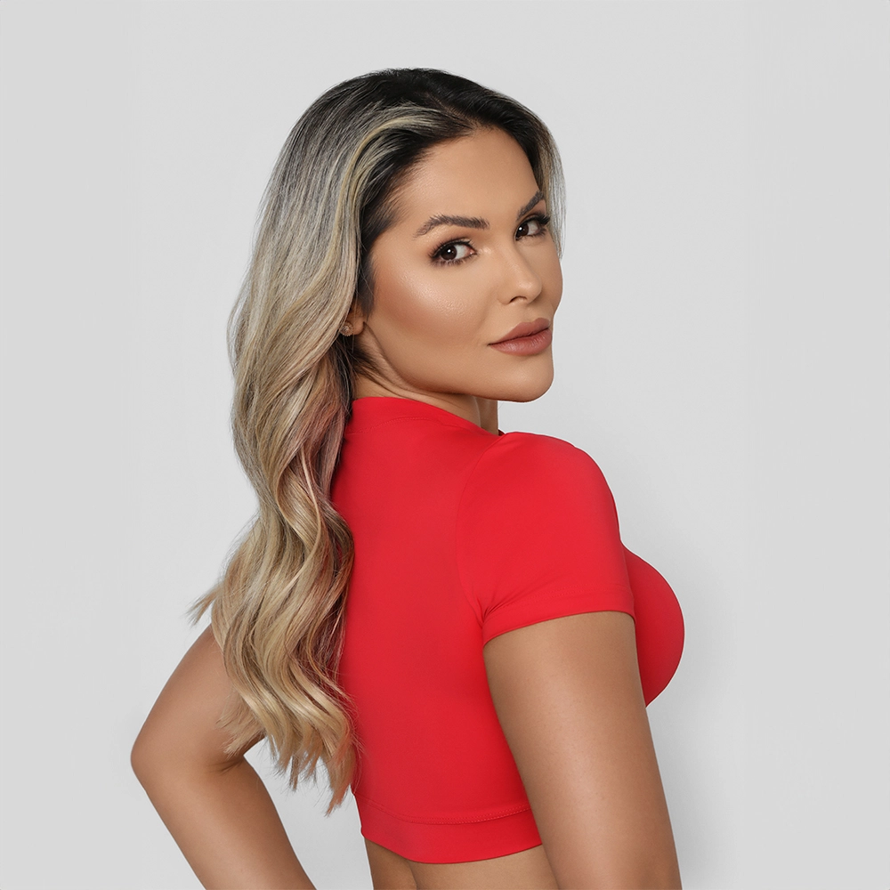 CROPPED SENSE MANUSCRITO VERMELHO CORAL - GROWTH SUPPLEMENTS