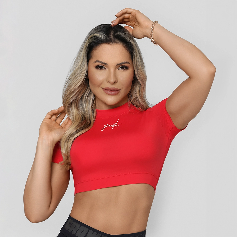 CROPPED SENSE MANUSCRITO VERMELHO CORAL - GROWTH SUPPLEMENTS