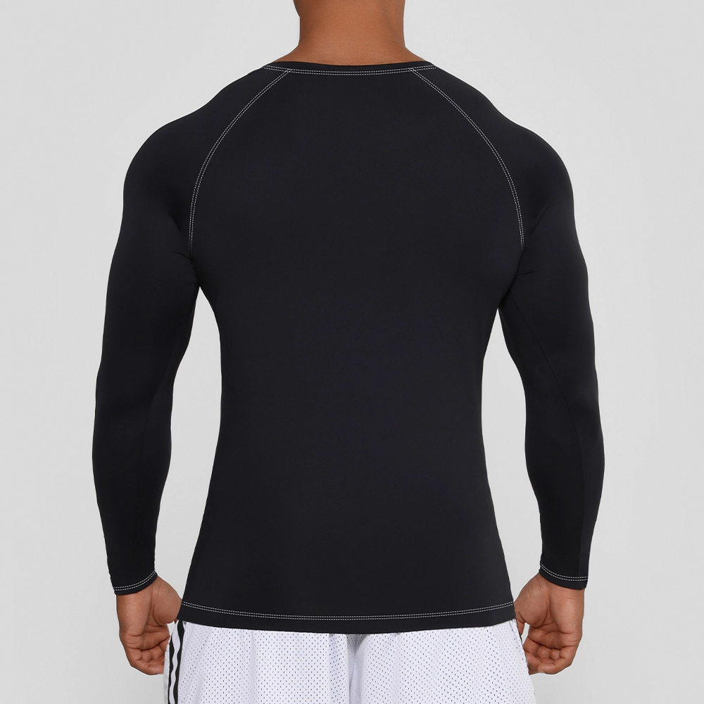 CAMISETA TÉRMICA MANGA LONGA GROWTH PRETA LOGO  - GROWTH SUPPLEMENTS