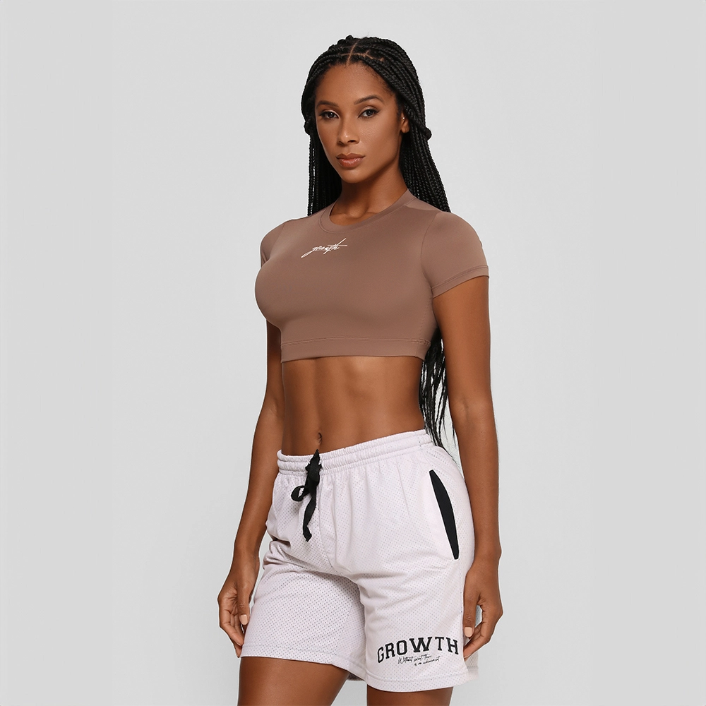 Cropped Sense Manuscrito Marrom