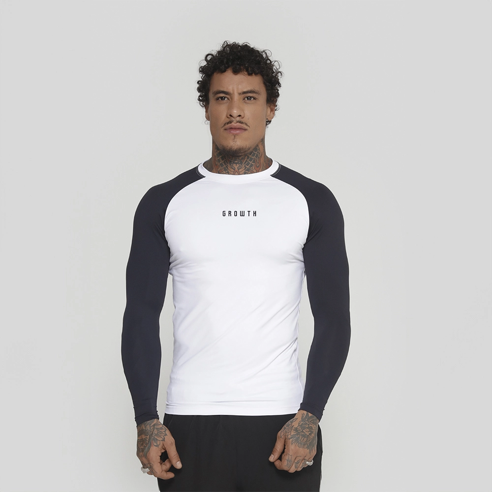 Camiseta Térmica Manga Longa Growth Under Duo Branca/Preta - Growth Supplements