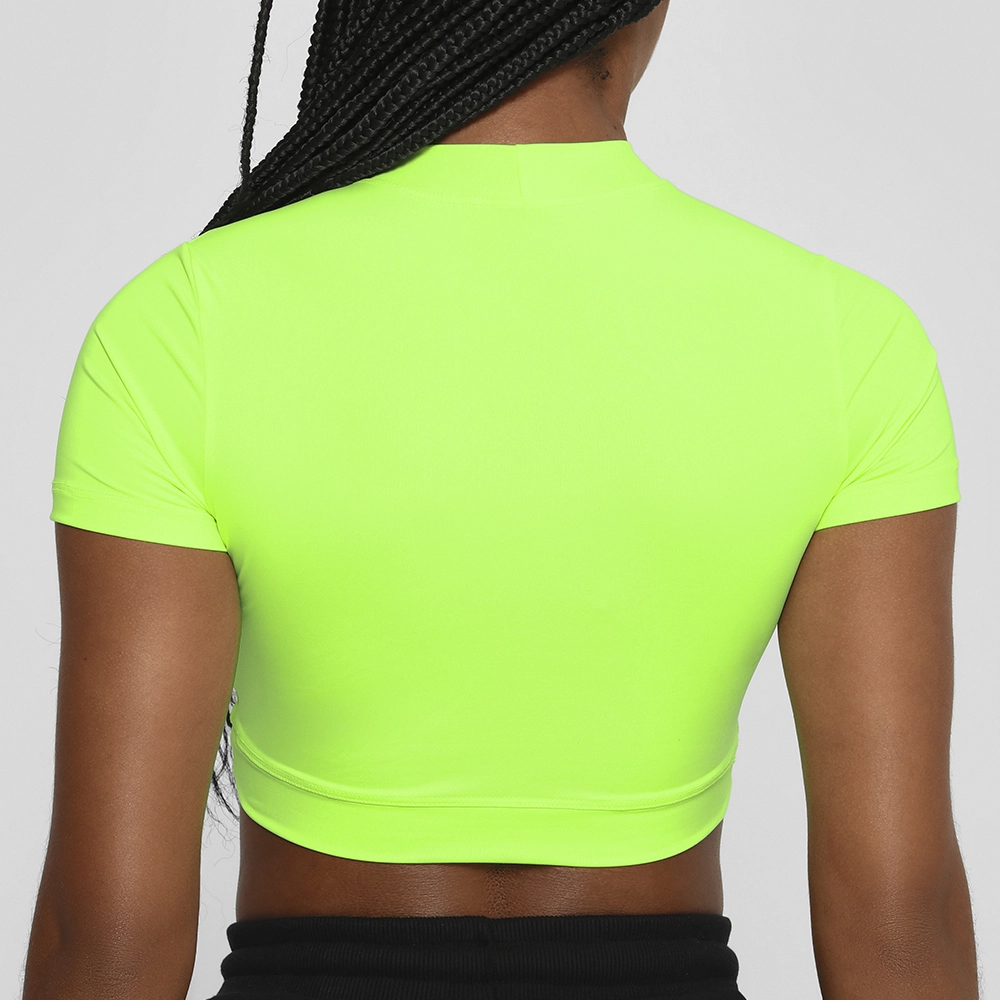 Cropped Sense Manuscrito Amarelo Neon