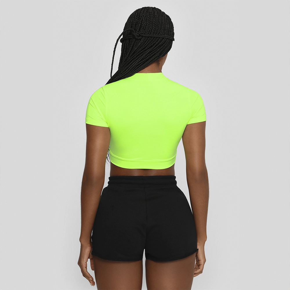 Cropped Sense Manuscrito Amarelo Neon