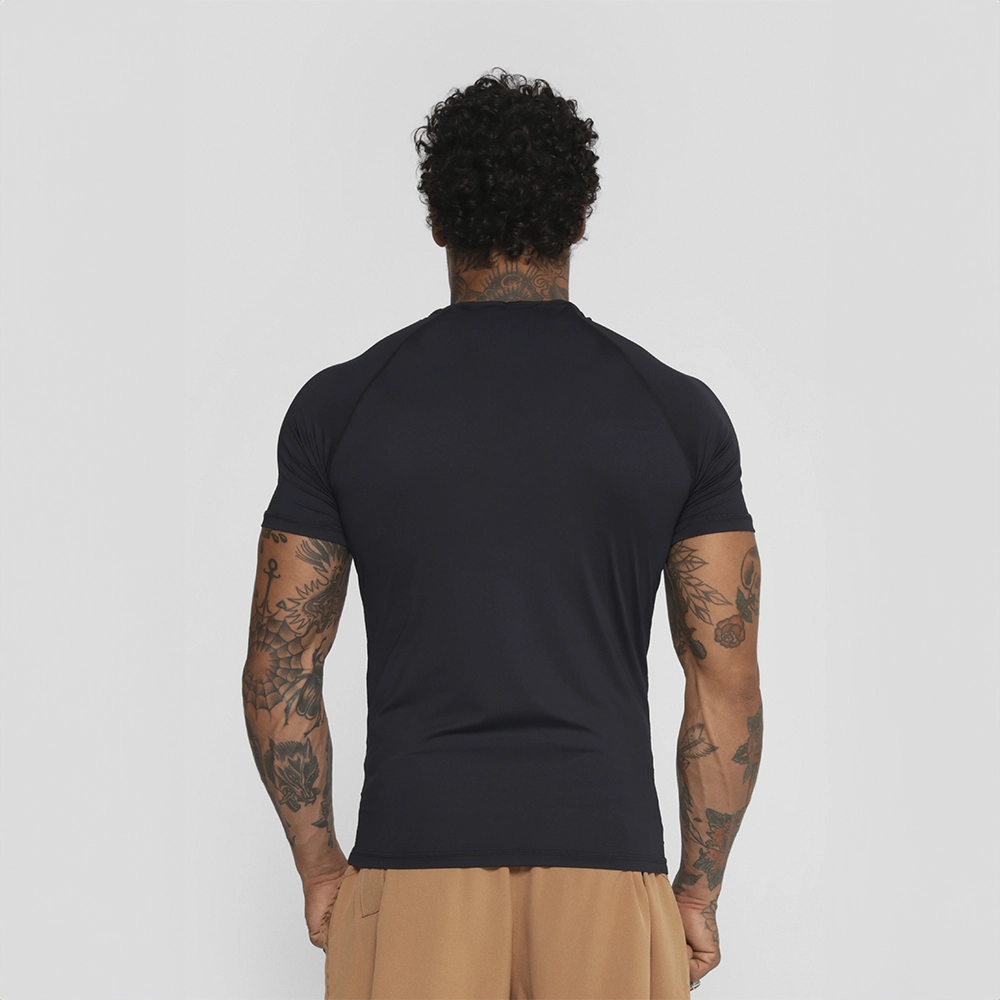 Camiseta Preta Manga Curta Termica Segunda Pele Growth Under