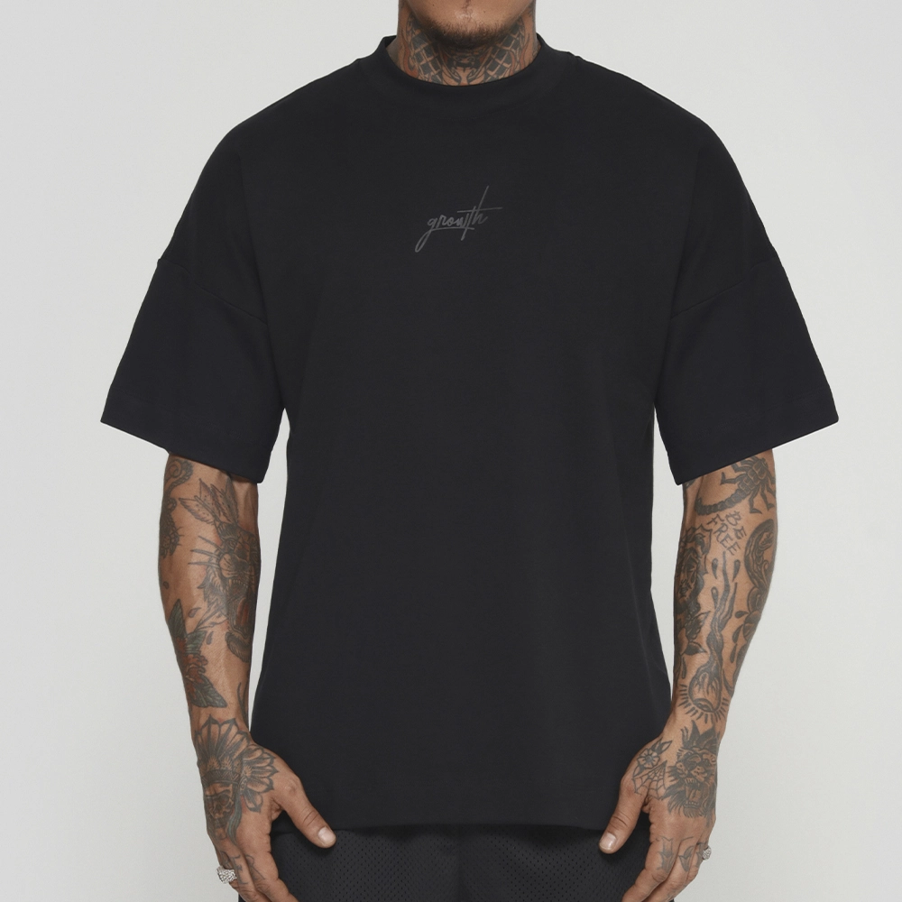 Camiseta Growth Oversized Manuscrito All Black
